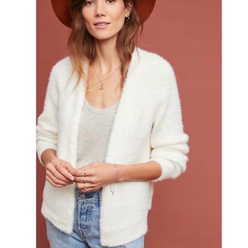 Anthropologie Sleeping on Snow wool blend cardigan